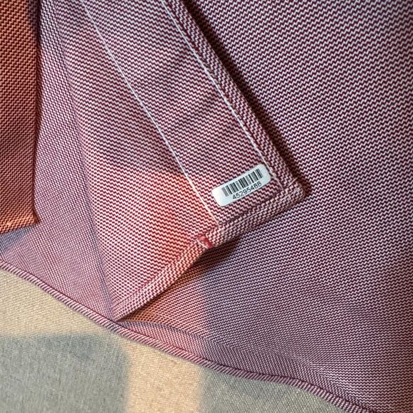 Bonobos Wrinkle-Free Tailored Slim Fit Shirt Maroon Micro Houndstooth 15.5 34 - Picture 6 of 9